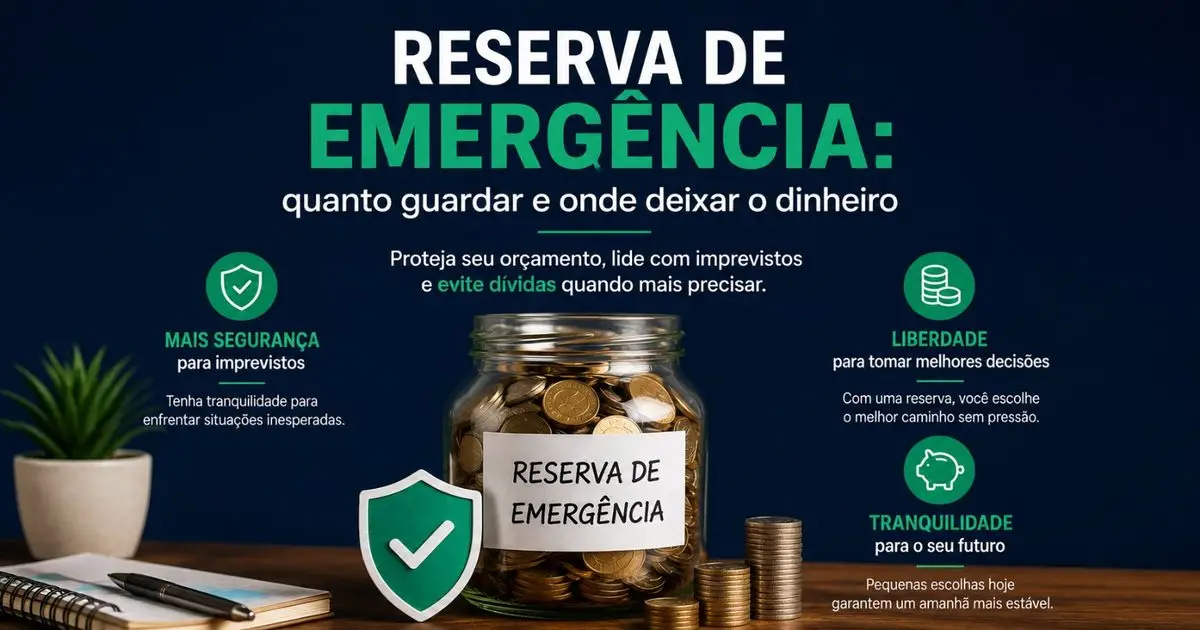 Reserva de emergência: quanto guardar e onde deixar o
dinheiro