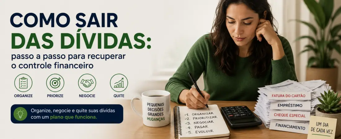 Como sair das dívidas: passo a passo para recuperar o controle financeiro