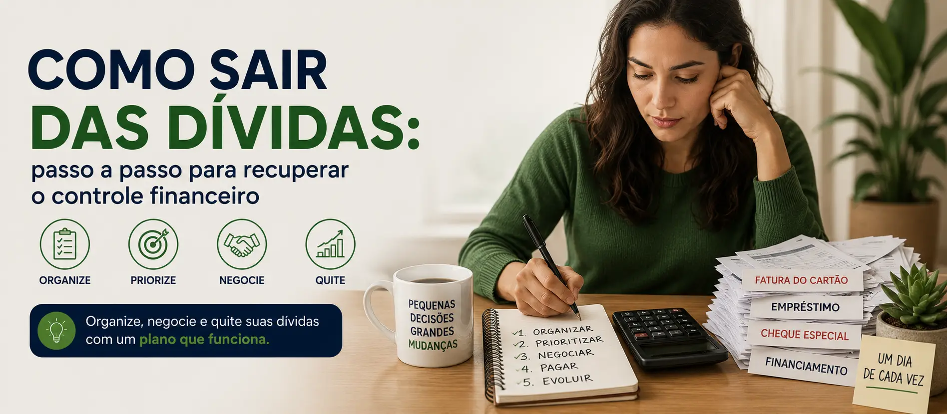 Como sair das dívidas: passo a passo para recuperar o controle financeiro